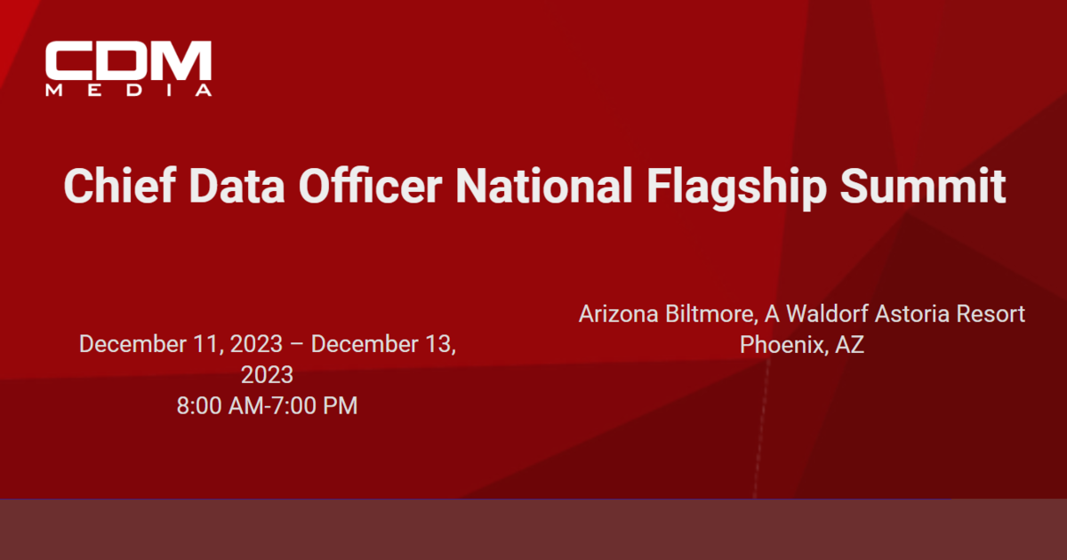 Chief Data Officer National Flagship Summit