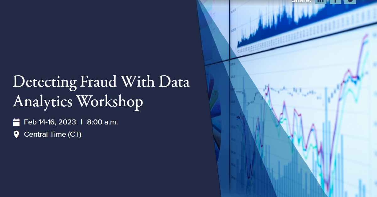 Detecting Fraud With Data Analytics Workshop